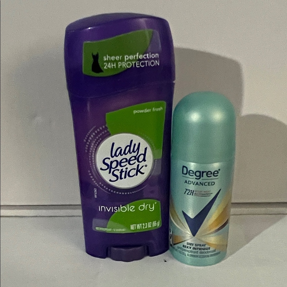 Set of 2 Deodorant Degree Advanced Dry Spray & Lady Speed Stick Invisible Dry